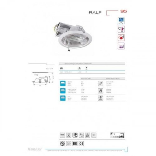 Карданные светильники Kanlux RALF DL-220-W 4820