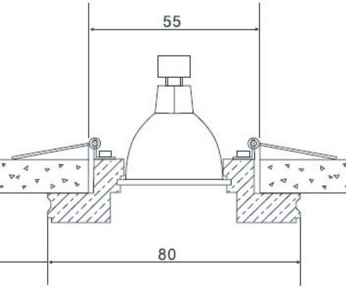 Точечный светильник Downlight DL071CH/Crystal