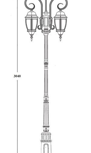 Наземный фонарь ARSENAL L 91210LB 18 E7 Bl