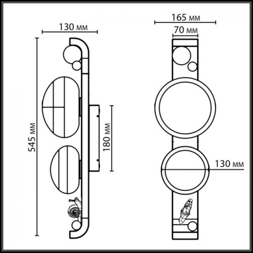 Уличный настенный светильник ODEON LIGHT NATURE 5434/2W Уличный настенный светильник ODEON LIGHT NATURE 5434/2W