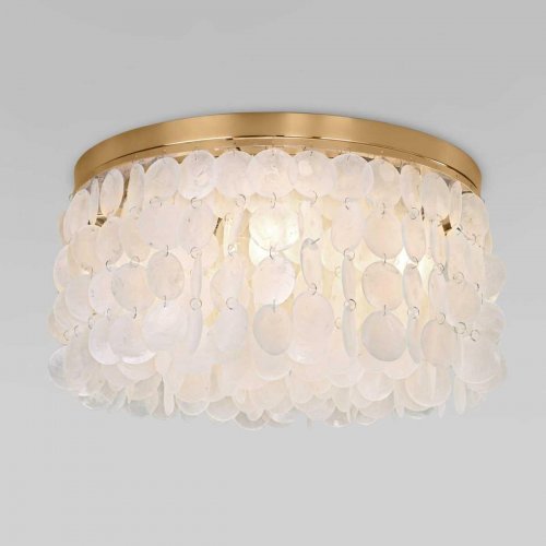 Потолочная люстра Eurosvet 60084/5 латунь/перламутр Smart