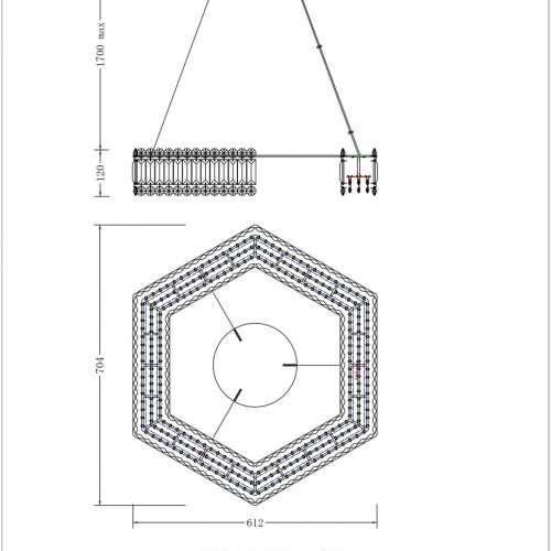 Подвесная люстра Justine LE3004/600 CH Подвесная люстра Justine LE3004/600 CH