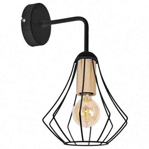 Бра Imex MD.9051 MD.9051-1-W-BK+WOOD Бра Imex MD.9051 MD.9051-1-W-BK+WOOD