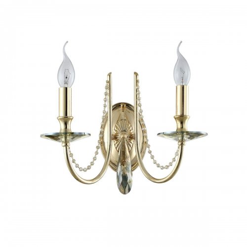 Бра Crystal Lux Victoria AP2 Gold/Amber