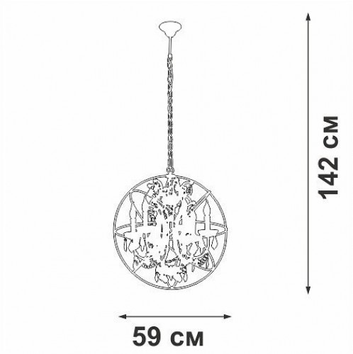 Подвесная люстра Vitaluce V5816-7/6