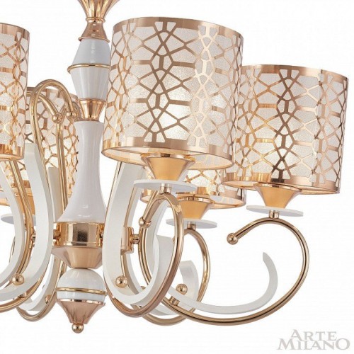 Подвесная люстра Arte Milano Florentia-1237 301237/6 Wh/Gd Подвесная люстра Arte Milano Florentia-1237 301237/6 Wh/Gd