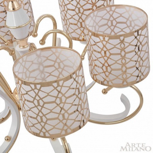 Подвесная люстра Arte Milano Florentia-1237 301237/6 Wh/Gd Подвесная люстра Arte Milano Florentia-1237 301237/6 Wh/Gd