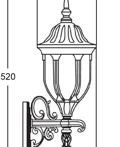 Настенный фонарь уличный GENUYA 92101/08 Bl