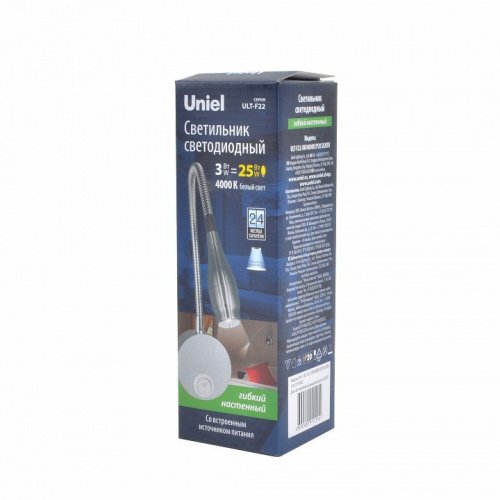 Бра (UL-00004241) Uniel ULT-F22-3W/4000K IP20 Silver