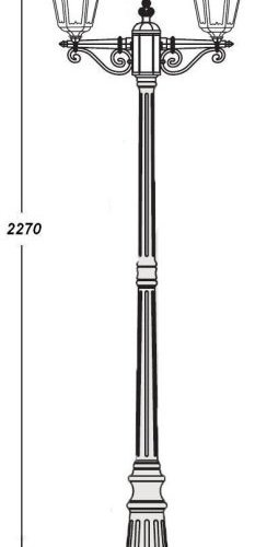 Наземный фонарь PETERSBURG M 79809MA Gb