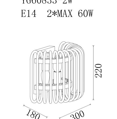 Бра  92EL-YG60833-2W