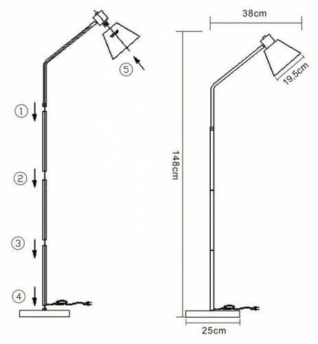 Торшер Kink Light Арни 0 7043