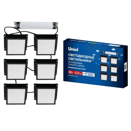 Точечный светильник Uniel Grilyato Opal ULP-1010-42W/4000K IP54 GRILYATO OPAL BLACK KIT06 Точечный светильник Uniel Grilyato Opal ULP-1010-42W/4000K IP54 GRILYATO OPAL BLACK KIT06