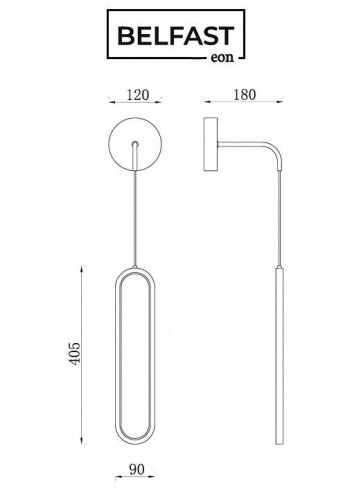 Настенный светильник Belfast Nevis 86226C-1W BR
