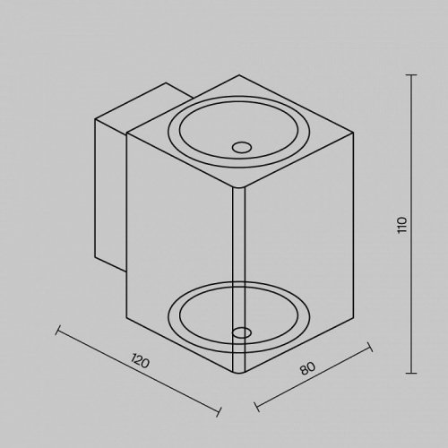 Накладной светильник Maytoni Outdoor Block O507WL-L10B3K Накладной светильник Maytoni Outdoor Block O507WL-L10B3K