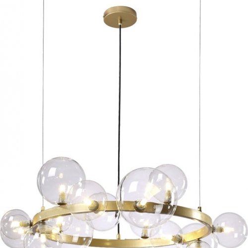 Подвесная люстра Crystal Lux Agata SP15 V2 Gold/Transparente