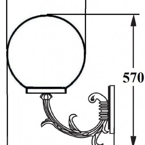 Настенный фонарь уличный Oasis Light Globo Prism gold 88201PG 16L Gb