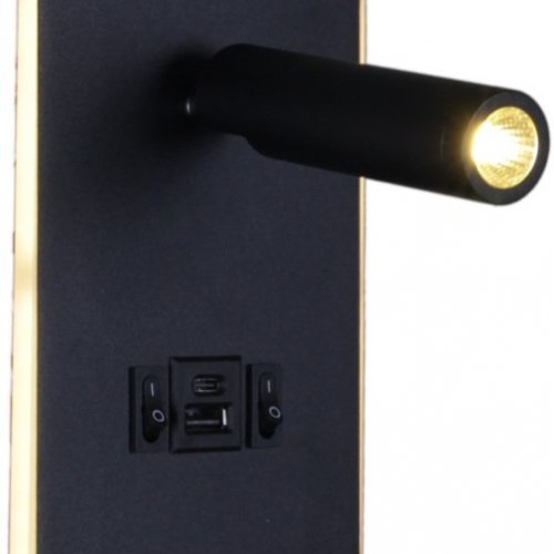 Настенный светодиодный светильник Reluce 86204-9.2-001KT LED12W+USB BK