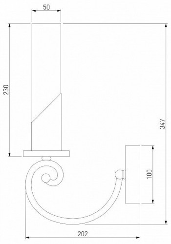 Бра Eurosvet Banci 60117/1 никель