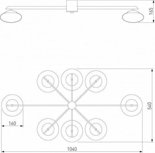 Потолочная люстра Eurosvet Opaline 70220/8 черный Потолочная люстра Eurosvet Opaline 70220/8 черный