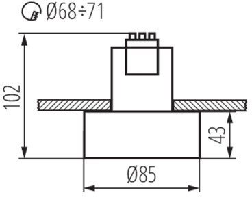 Точечные светильники Kanlux MINI RITI GU10 B/W 27577