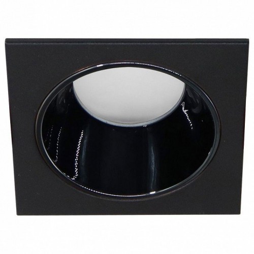 Светильник встраиваемый Feron DL3112 потолочный MR16 G5.3  черный + черный хром 51408