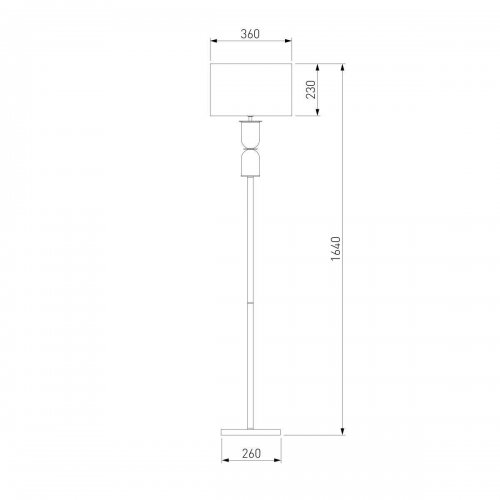 Торшер Eurosvet Caprera 01154/1 никель Торшер Eurosvet Caprera 01154/1 никель