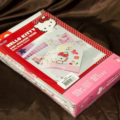 Детский КПБ Hello Kitty BEBE с покрывалом (красный)