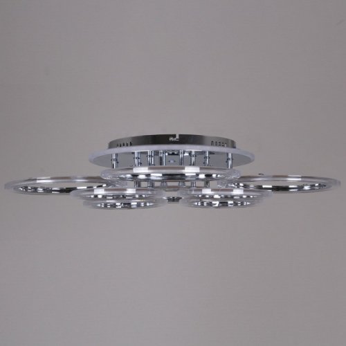 Потолочная светодиодная люстра Reluce 09812-3.3-4+4D CR (RGB) Потолочная светодиодная люстра Reluce 09812-3.3-4+4D CR (RGB)