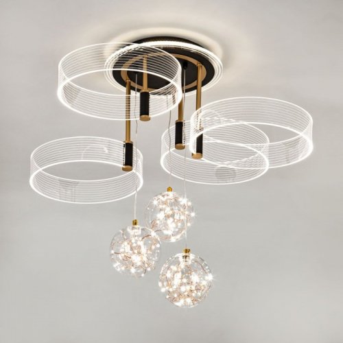 Потолочная люстра LED4U L1040-750 BK