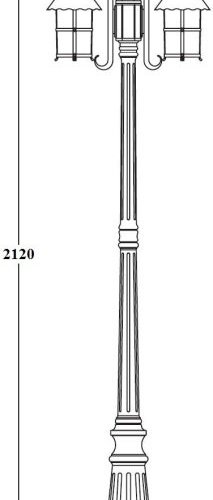 Наземный фонарь Oasis Light CAIOR 1 81509A/18 Bl Наземный фонарь Oasis Light CAIOR 1 81509A/18 Bl