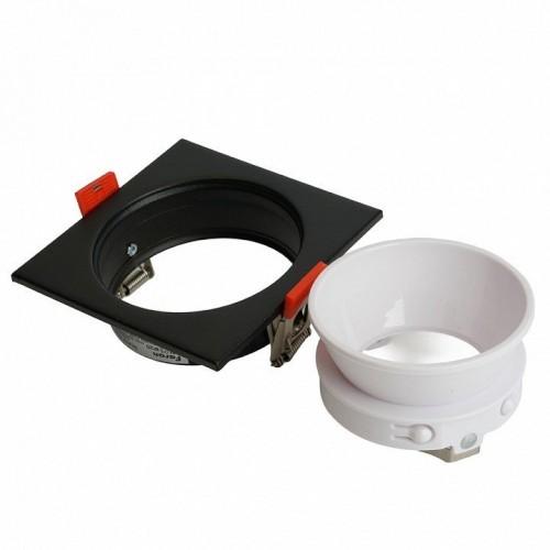 Светильник встраиваемый Feron DL3112 потолочный MR16 G5.3  черный + белый 51407