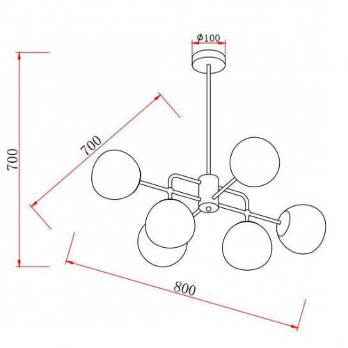 Подвесная люстра Rivoli Geba 4077-306 Б0047338