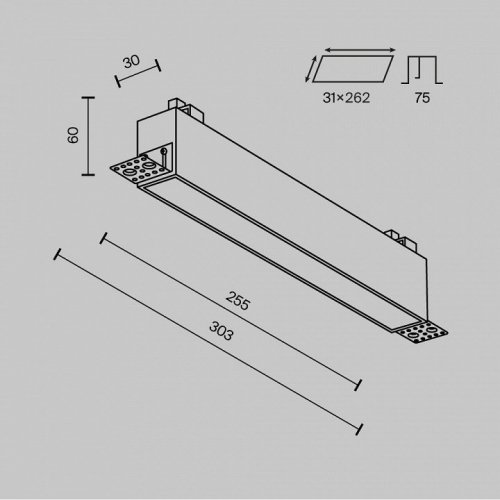 Точечный светильник Maytoni Basis DL066-20W3-6K-TRS-W