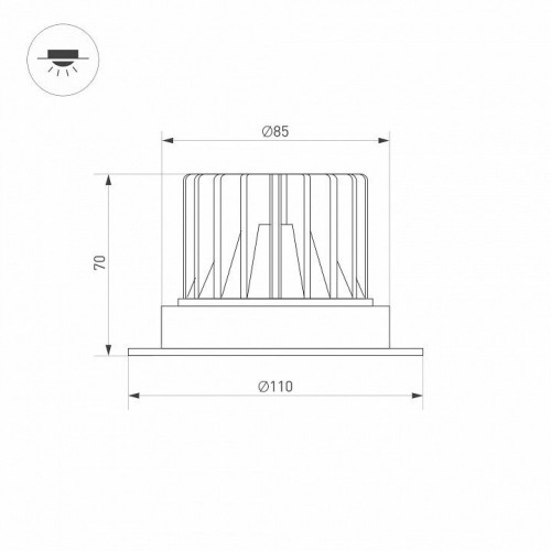 Встраиваемый светильник Arlight ATLAS 037056(1)