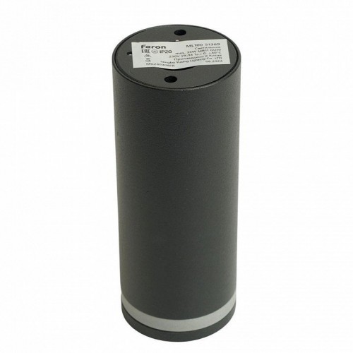 Светильник потолочный Feron ML100 Barrel LUNA MR11 GU10 35W 230V, черный 51369
