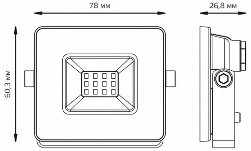 Прожектор светодиодный Gauss Elementary 10W 4000К 613100210 Прожектор светодиодный Gauss Elementary 10W 4000К 613100210