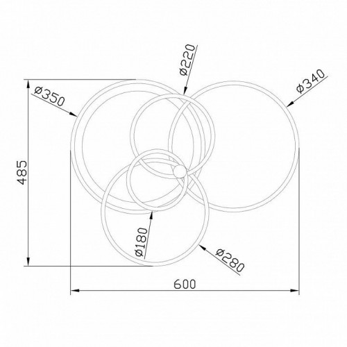 Потолочная светодиодная люстра Escada CONTOUR 10213/4LED BL White