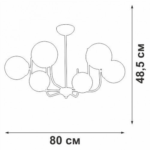 Потолочная люстра Vitaluce V39570-8/6PL