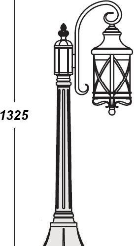 Наземный фонарь Oasis Light LUCERNA 84807/18/PartA Bl