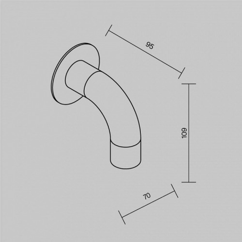 Настенный светильник уличный Maytoni Sleek O477WL-L2GF3K