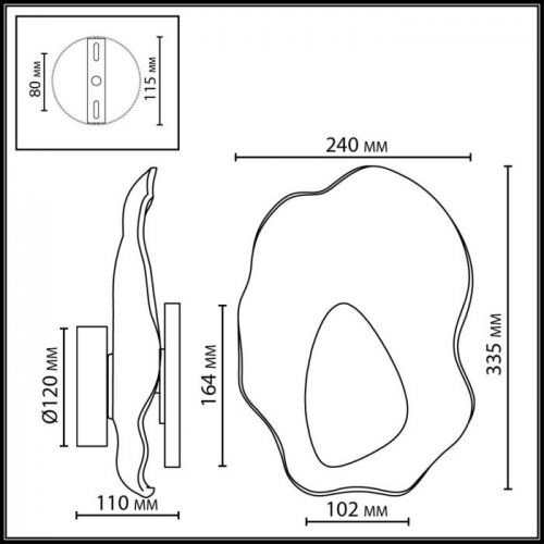 Настенный светодиодный светильник Odeon Light Coralla L-Vision 5460/12WLA