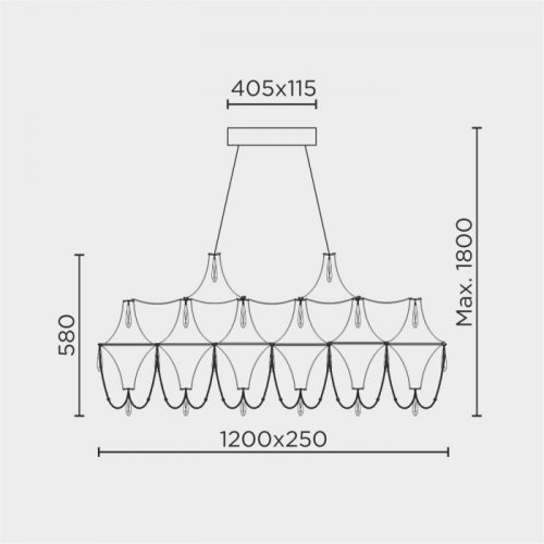 Подвесная люстра  ML.5603.1200P BS