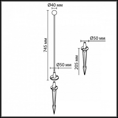 Уличный светильник Odeon Light Nature 7123/1GL