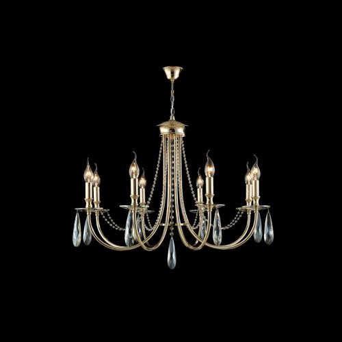 Подвесная люстра Crystal Lux Victoria SP8 Gold/Amber