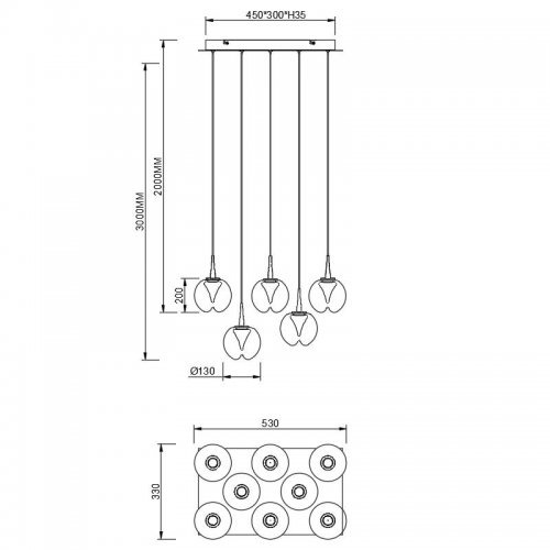 Люстра подвесная Mantra ANDROMEDA 9081 Люстра подвесная Mantra ANDROMEDA 9081