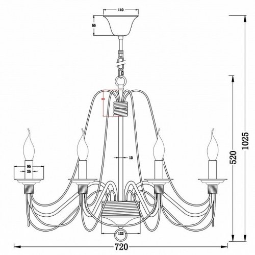 Подвесная люстра Freya Velia FR2046-PL-08-BR