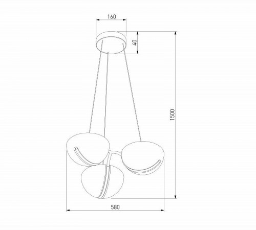 Подвесной светильник Eurosvet Emisfero 50083/3 LED золото