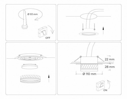Встраиваемый светильник Ambrella light Techno Spot GX53 Acrylic tech TN5219