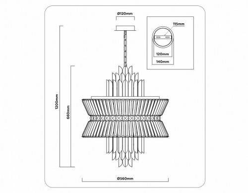 Подвесная люстра Ambrella light High Light LH41020